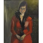 Zbylut GRZYWACZ (1939-2004), Portret kobiety w czerwonej sukni, ok.1963