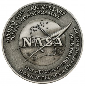 NASA medal pamiątkowy 40 lecie Apollo