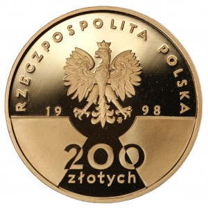 200 złotych 1998 - 20-lecie Pontyfikatu Jana Pawła II - Au 900 - 15,50g