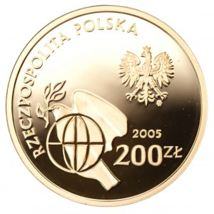 200 złotych 2005 - 60. rocznica zakończenia II wojny światowej - Au 900 - 15,50g