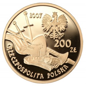 200 złotych 2007 - Rycerz ciężkozbrojny XVw. - Au 900 - 15,50g