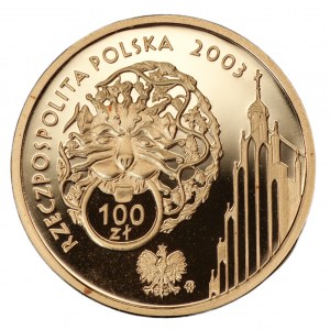 100 złotych 2003 - 750-lecie lokacji Poznańskiej - Au 900 - 8g.