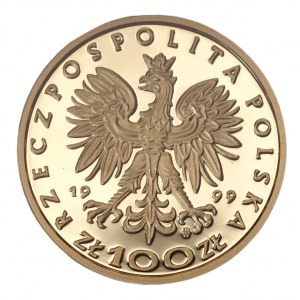 100 złotych 1999 - Zygmunt II August - Au 900 - 8g