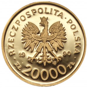 20 000 złotych 1990 - Solidarność - Au 999