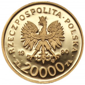 20 000 złotych 1990 - Solidarność - Au 999