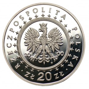 20 złotych 2000 Pałac w Wilanowie + folder emisyjny