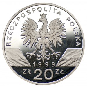 20 złotych 1999 Wilk + folder emisyjny