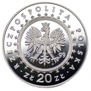 20 złotych 1999 Pałac Potockich w Radzyniu Podlaskim + folder emisyjny