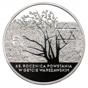 20 złotych 2008 - 65. Rocznica Powstania w Getcie Warszawskim + folder emisyjny