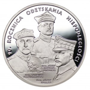 20 złotych 2008 90. Rocznica Odzyskania Niepodległości