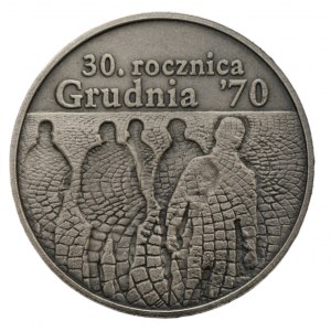 10 złotych 2000 30. Rocznica Grudnia '70 + folder emisyjny