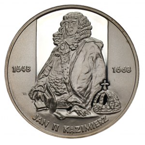10 złotych 2000 Jan II Kazimierz - półpostać + folder emisyjny