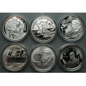 10 złotych 2001 - zestaw 6 sztuk