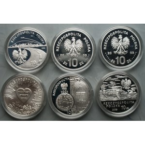 10 złotych 2003 - zestaw 6 sztuk