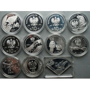 10 złotych 2005 - zestaw 11 sztuk