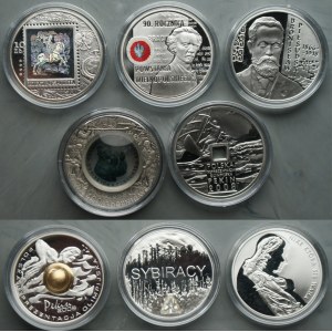 10 złotych 2008 - zestaw 9 sztuk