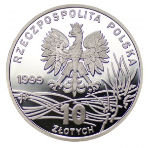 10 złotych 1999 150. Rocznica Śmierci F.Chopina + folder emisyjny