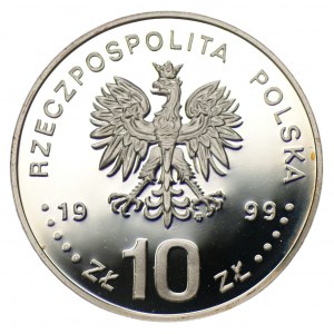 10 złotych 1999 Władysław IV Waza - półpostać + folder emisyjny