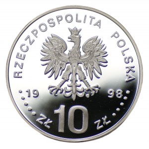 10 złotych 1998 Gen. August Emil Fieldorf - Nil + folder emisyjny