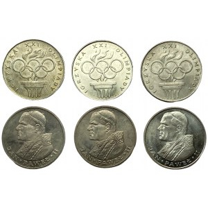 200 złotych 1976, 1000 złotych 1983 - zestaw 6 sztuk
