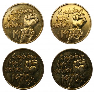 2 złote 2000 Grudniowy Bunt Robotniczy 1970 r. - 4 sztuki