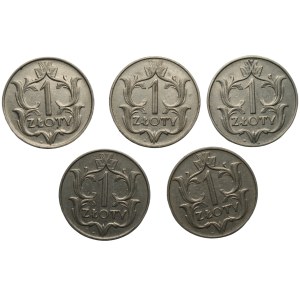 1 złoty 1929 - 5 sztuk