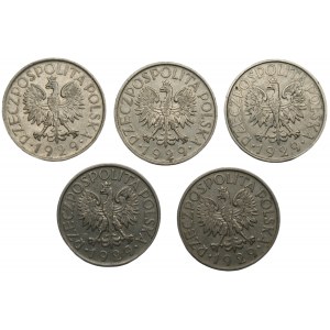1 złoty 1929 - 5 sztuk