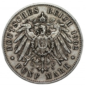 NIEMCY - Wirtembergia - 5 marek 1902 (F) Stuttgart
