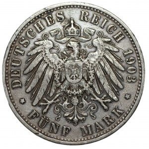 NIEMCY - Wirtembergia - 5 marek 1903 (F) Stuttgart