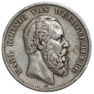 NIEMCY - Wirtembergia - 5 marek 1876 (F) Stuttgart