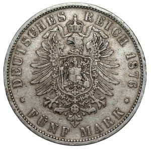NIEMCY - Wirtembergia - 5 marek 1876 (F) Stuttgart