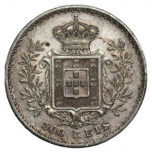 PORTUGALIA - Karol I - 500 reis 1891