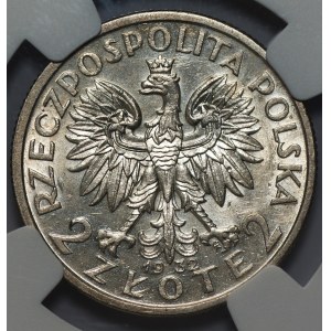 2 złote 1932 - Głowa kobiety - NGC AU58