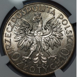 10 złotych 1933 - Głowa kobiety - NGC UNC Details