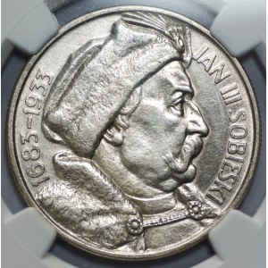 10 złotych 1933 - Jan III Sobieski - NGC AU Details