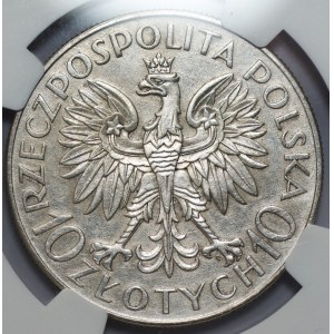 10 złotych 1933 - Jan III Sobieski - NGC AU Details