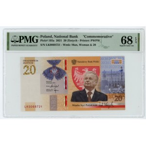 20 Złotych 2021 Lech Kaczyński - PMG 68 EPQ