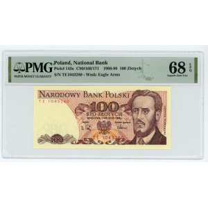 100 złotych 1988 - seria TE - PMG 68 EPQ