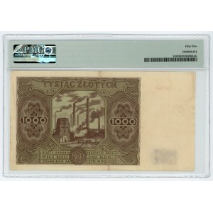 1.000 złotych 1947 - seria E - PMG 55