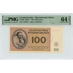 Czechosłowacja (Getto Terezin) - 100 koron 1943 - PMG 64 EPQ