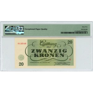 Czechosłowacja (Getto Terezin) - 20 koron 1943 - PMG 65 EPQ