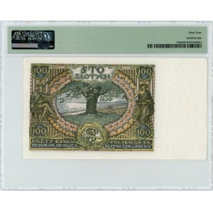 100 złotych 1932 - Ser. AY. - dodatkowy znak wodny +X+ - PMG 64