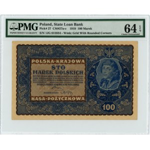 100 marek 1919 - IJ Serja G - PMG 64 EPQ