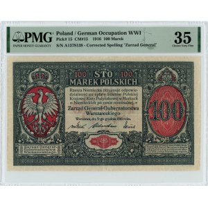 100 marek polskich 1916 - Generał seria A - PMG 35