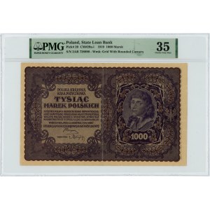 1000 marek 1919 - II Serja AR - PMG 35 - NIE NOTOWANA
