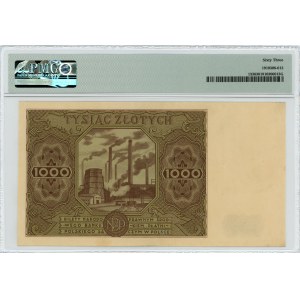 1000 złotych 1947 - seria H - PMG 63