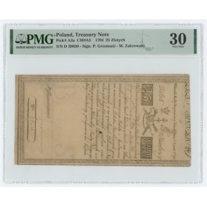 25 złotych 1794 - seria D - PMG 30