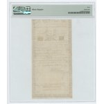 5 złotych 1794 - seria N.A.1 z błędem wszlkich - fragment napisowego filigranu D & C Blauw - PMG 40