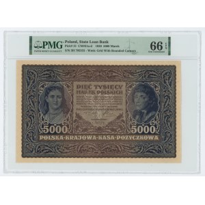 5000 marek polskich 1920 - III Serja H - PMG 66 EPQ