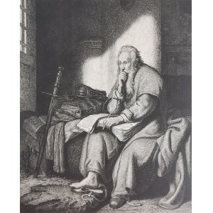 Święty Paweł w więzieniu wg Rembrandta, XIXw
